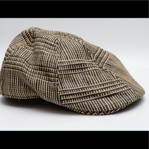 Block Straw Woven Scally Cap